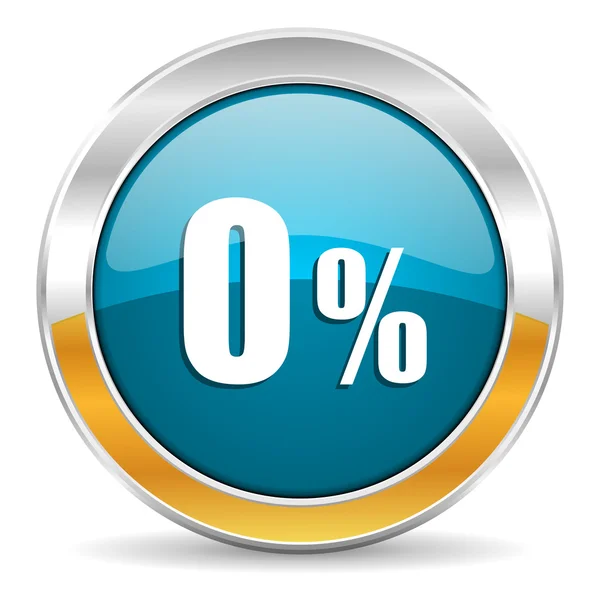 0 percent icon — Stock Photo, Image