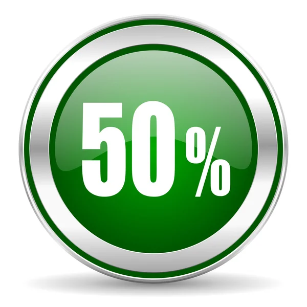 50 percent icon — Stock Photo, Image