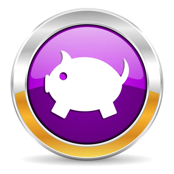Икона банка свиньи — стоковое фото