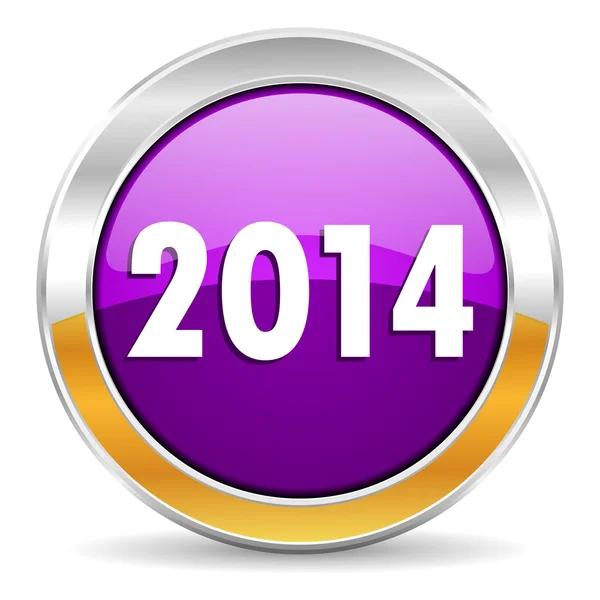 Año 2014 icono — Foto de Stock