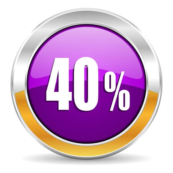 40 percent icon — Stock Photo, Image