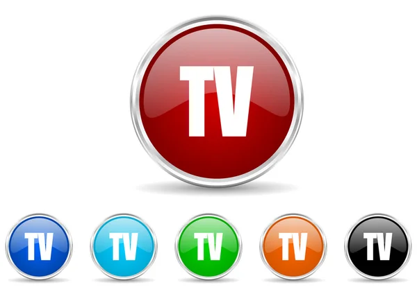 Tv icon set — Stock Photo, Image