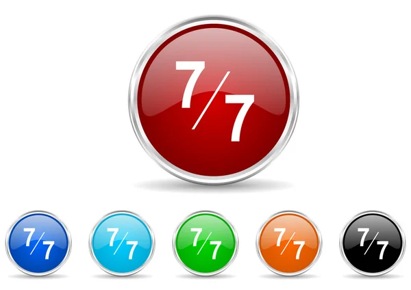 7 per 7 icon set — Stock Photo, Image