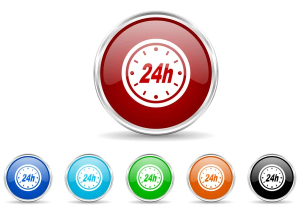 24h icon set — Stock Photo, Image