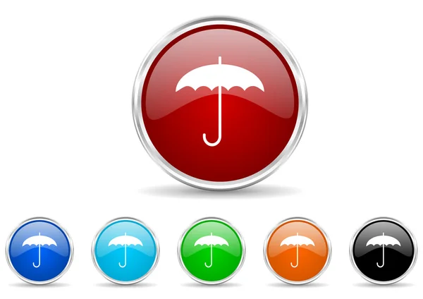 Umbrella icon set — Stock Photo, Image