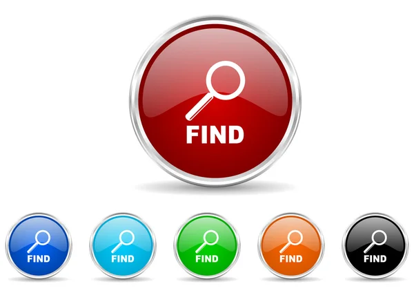 Find icon set — Stock Photo, Image