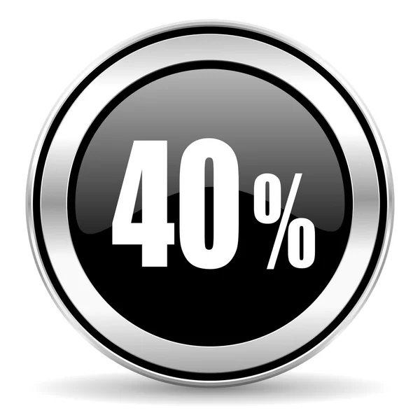 40 percent icon — Stock Photo, Image