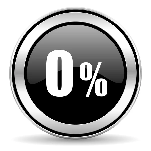 0 percent icon — Stock Photo, Image