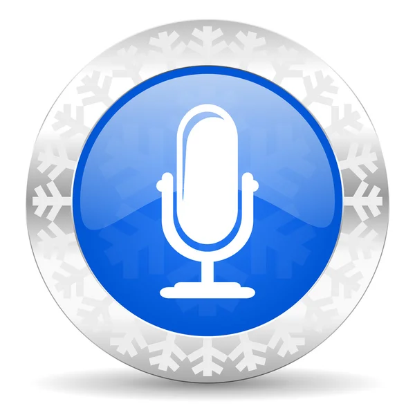 Microphone christmas icon — Stock Photo, Image