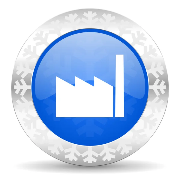 Factory christmas icon — Stock Photo, Image