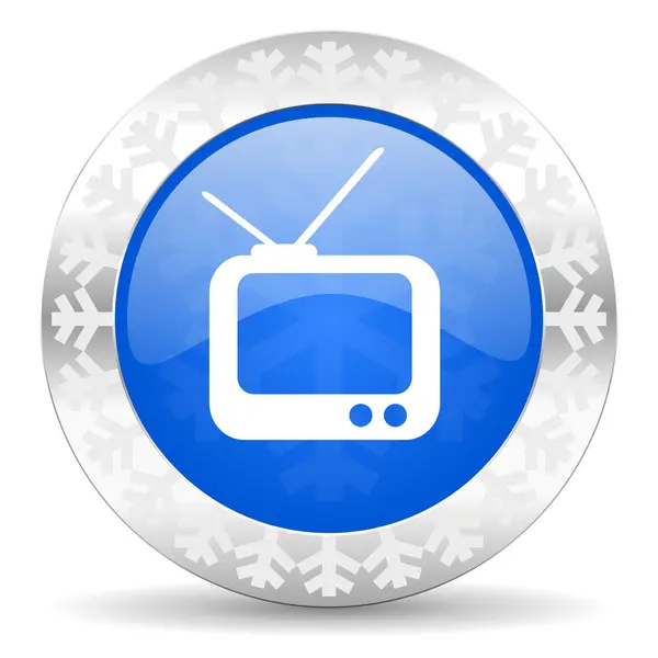Icono de Navidad tv —  Fotos de Stock