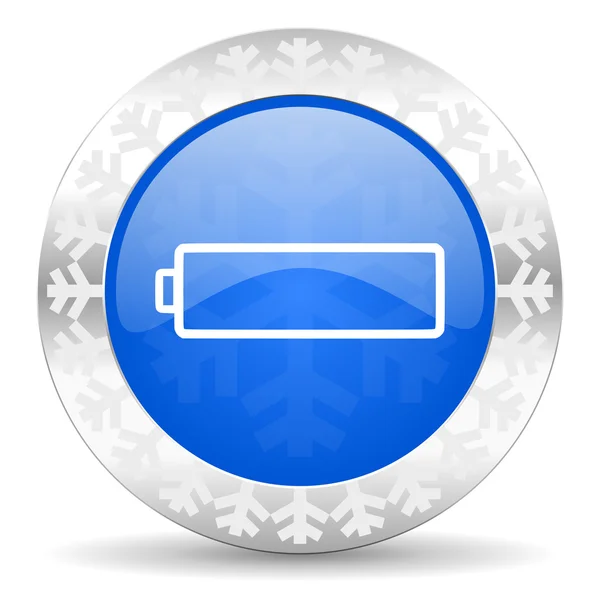 Battery christmas icon — Stock Photo, Image