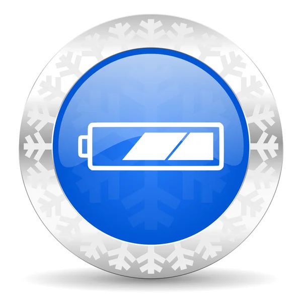 Battery christmas icon — Stock Photo, Image