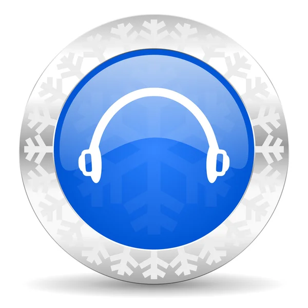 Headphones christmas icon — Stock Photo, Image