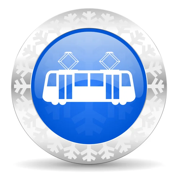 Tranvía icono de Navidad — Foto de Stock