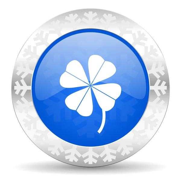 Four-leaf clover christmas icon — Stock Photo, Image