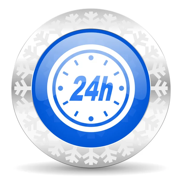 24 시간 크리스마스 아이콘 — 스톡 사진