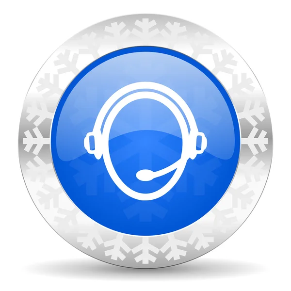 Customer service christmas icon — Stock Photo, Image