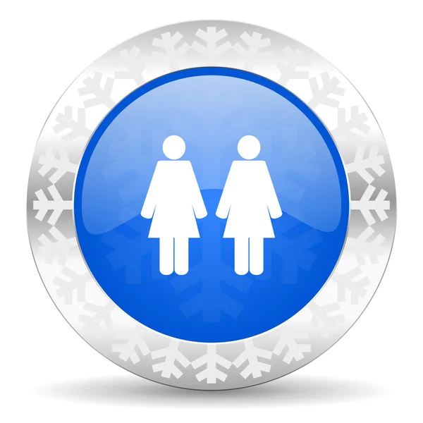 Couple christmas icon — Stock Photo, Image