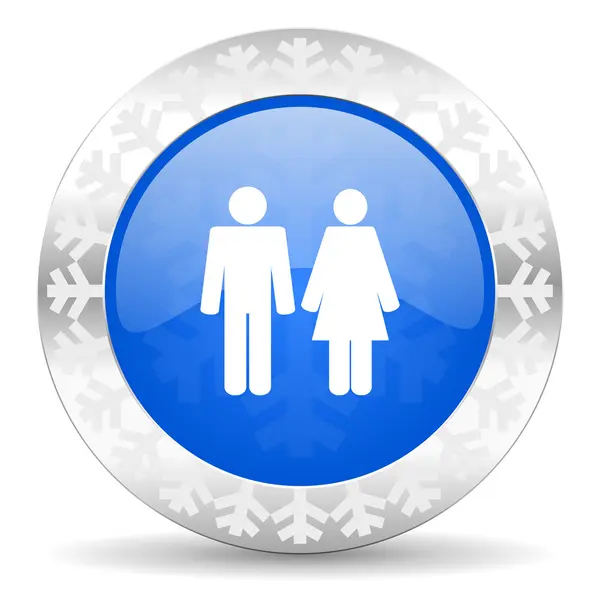 Couple christmas icon — Stock Photo, Image