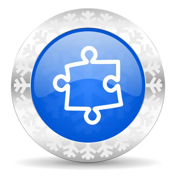 Puzzle icono de Navidad — Foto de Stock