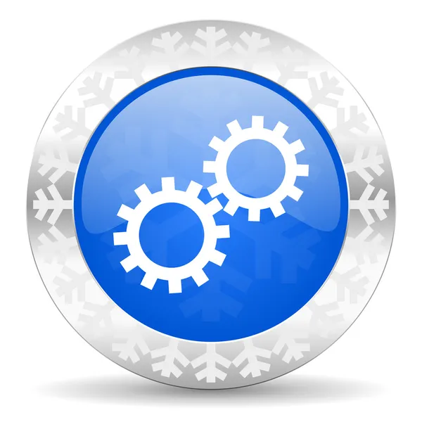 Gear christmas icon — Stock Photo, Image