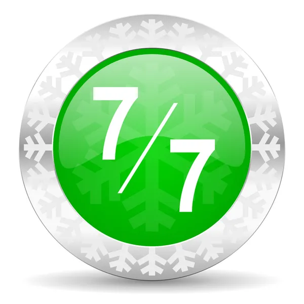 7 per 7 icon — Stock Photo, Image