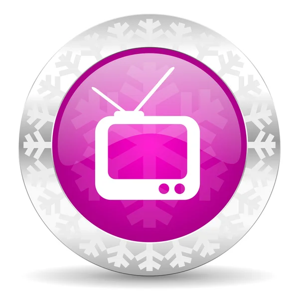 Ikona Bożego Narodzenia TV — Zdjęcie stockowe