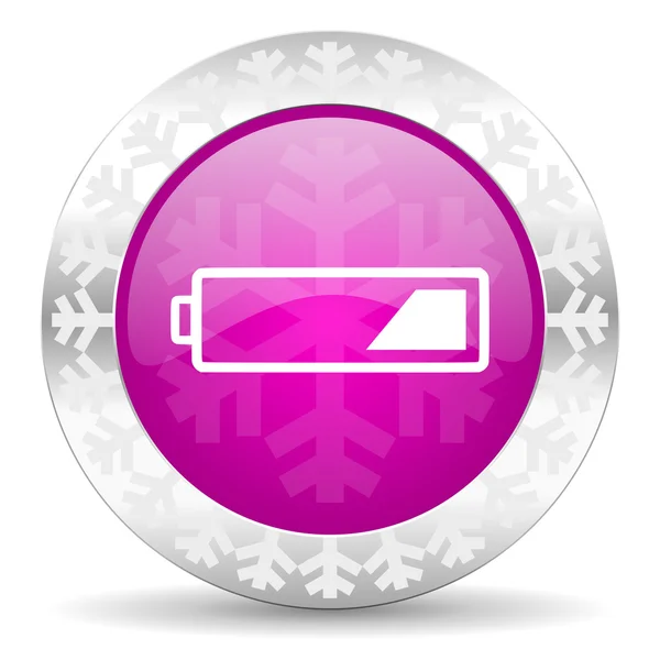 Иконка Рождества батареи — стоковое фото