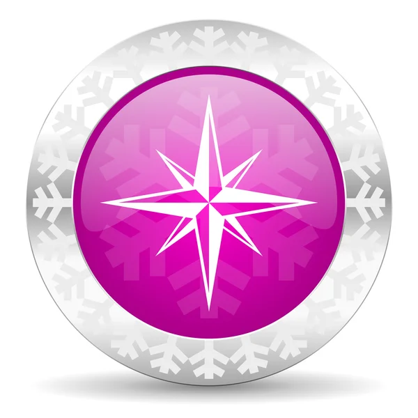 Compass christmas icon — Stock Photo, Image