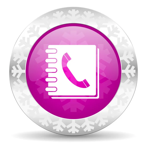 Phonebook christmas icon — Stock Photo, Image