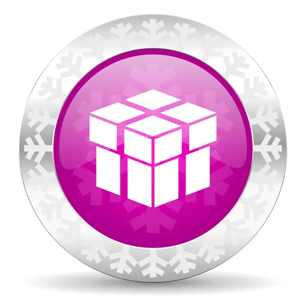 Caixa ícone de Natal — Fotografia de Stock