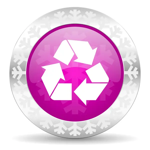 Recycle christmas icon — Stock Photo, Image