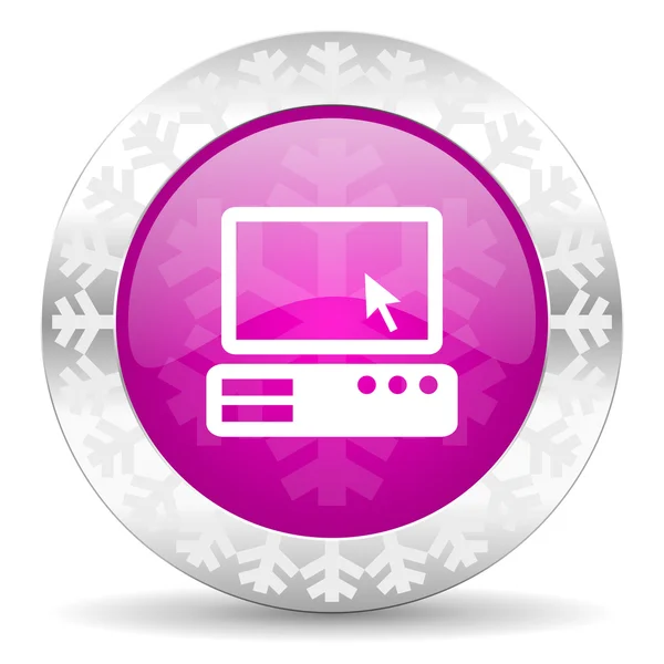 Computadora icono de Navidad —  Fotos de Stock