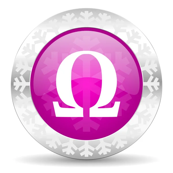 Omega Kerstmis pictogram — Stockfoto