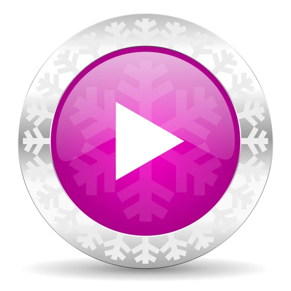 Play christmas icon — Stock Photo, Image