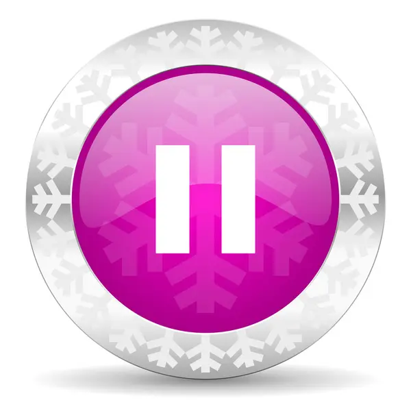 Pause christmas icon — Stock Photo, Image