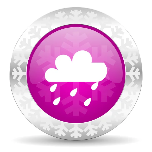 Déšť vánoční ikony — Stock fotografie