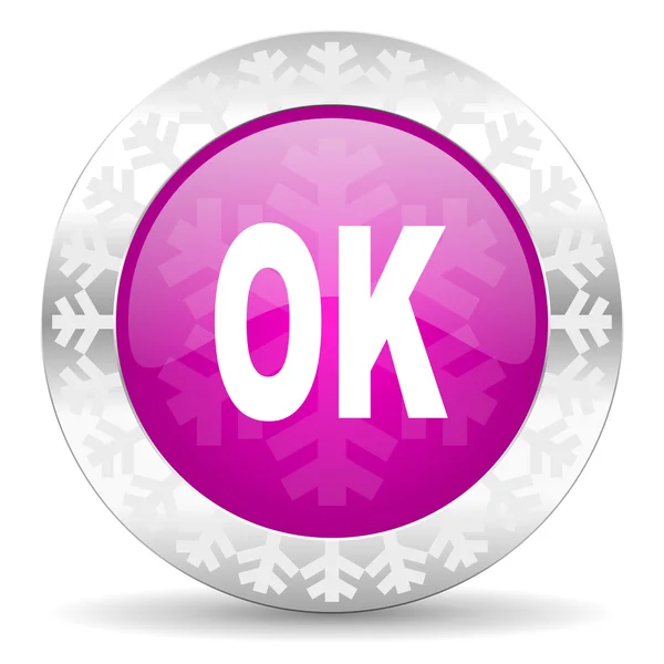 Ok christmas icon — Stock Photo, Image