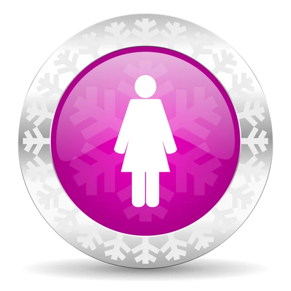 Female christmas icon — Stock Photo, Image