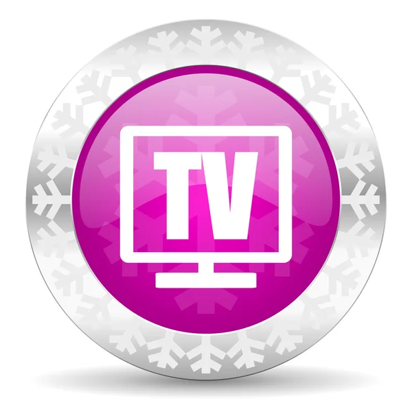Icono de Navidad tv —  Fotos de Stock