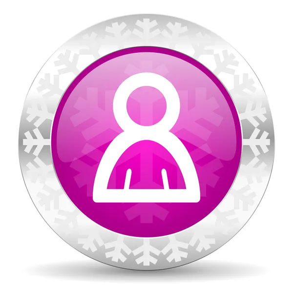 Person christmas icon — Stock Photo, Image