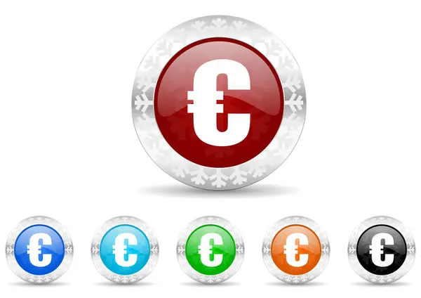 Euro pictogram Kerstset — Stockfoto
