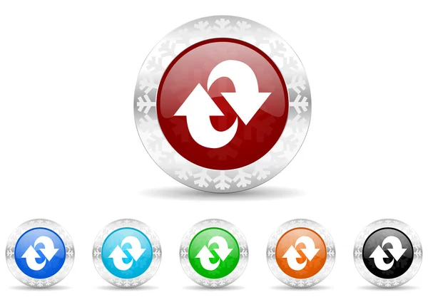 Rotation icon christmas set — Stock Photo, Image