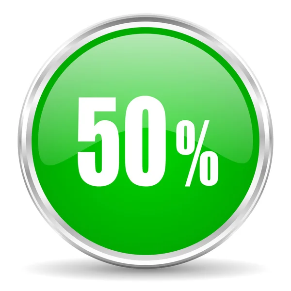 50 percent icon — Stock Photo, Image