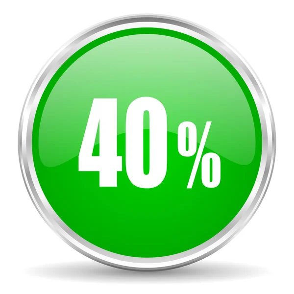 40 percent icon — Stock Photo, Image