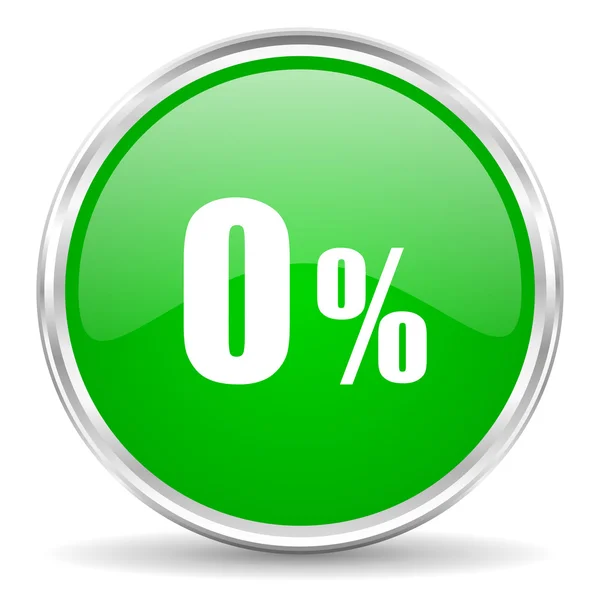 0 percent icon — Stock Photo, Image