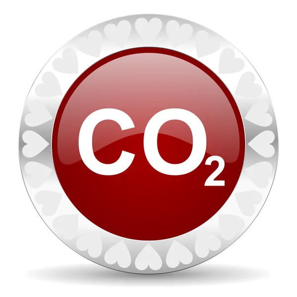 Carbon dioxide valentines day icon — Stock Photo, Image