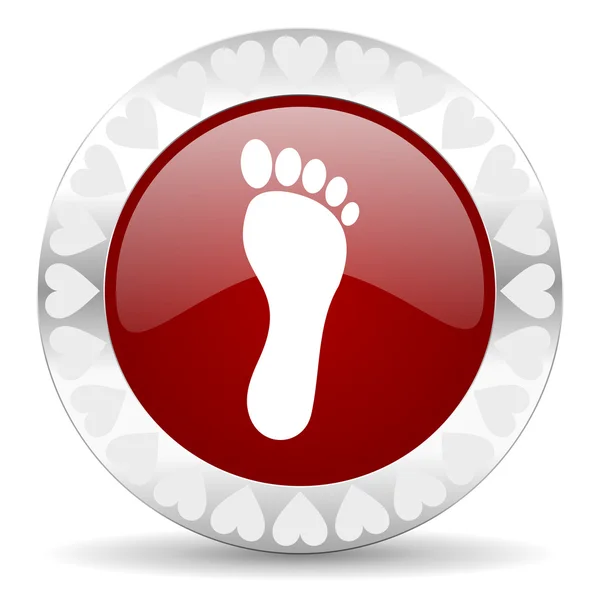 Foot valentines day icon — Stock Photo, Image