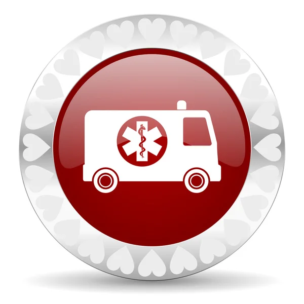 Ambulance valentines day icon — Stock Photo, Image